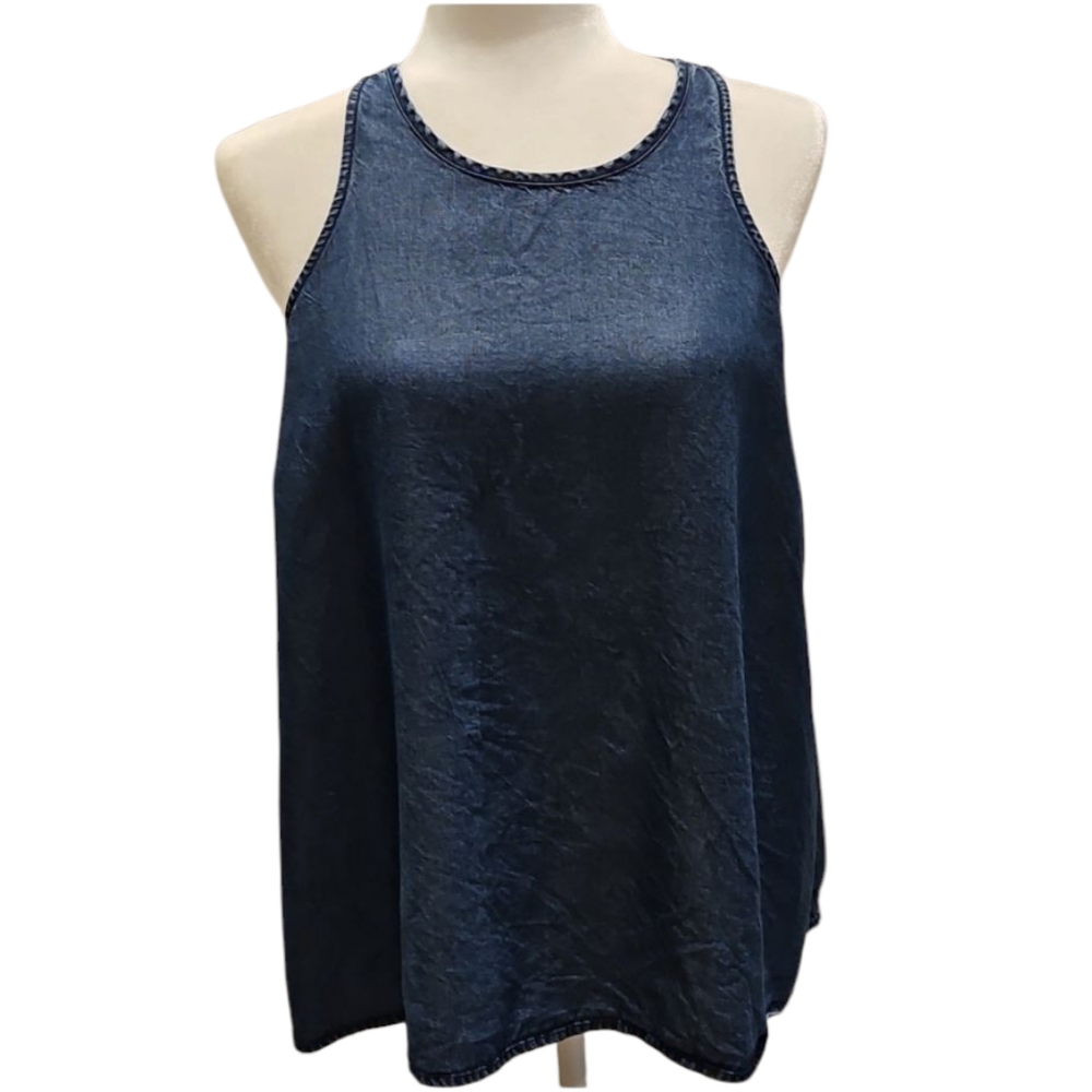Gap Sleeveless Denim Blouse, Size Medium